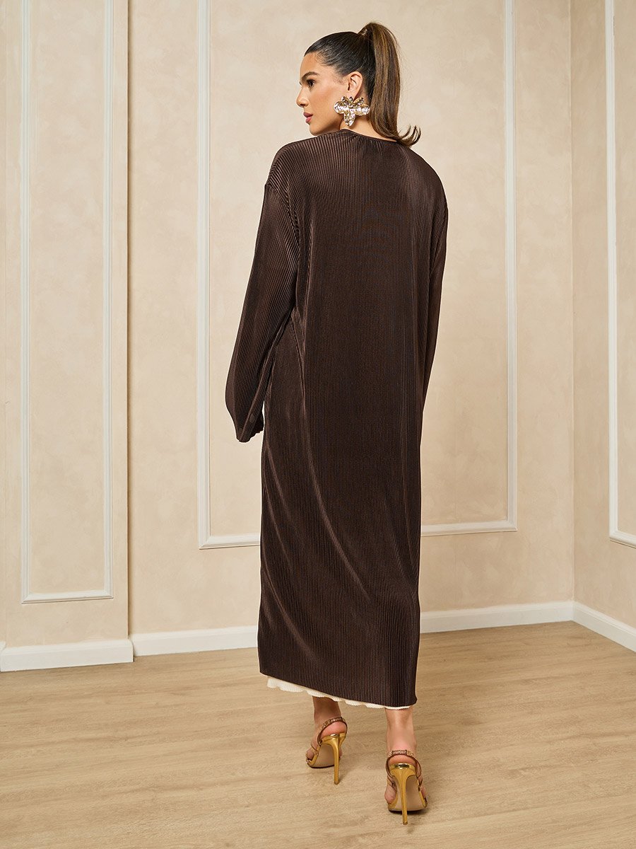 Plisse Regular Fit Midi Kimono