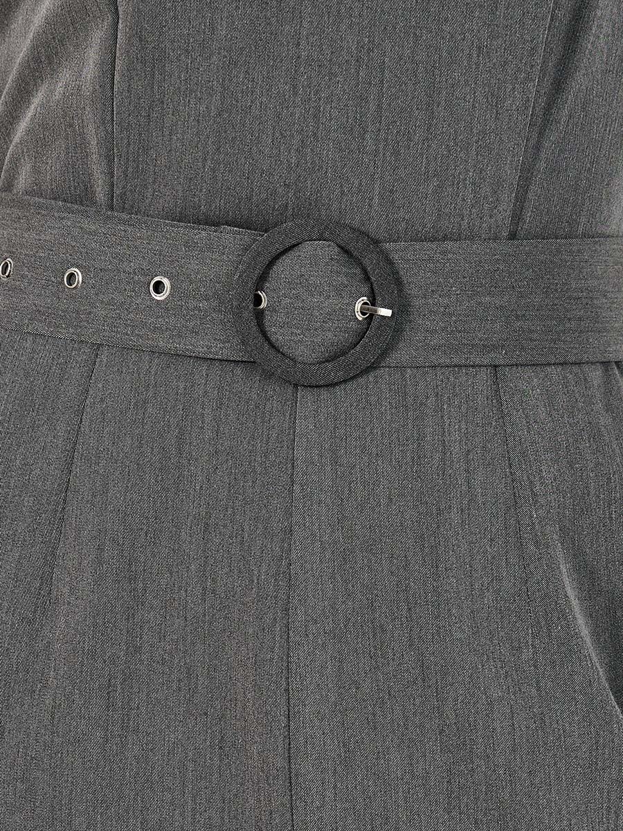 Solid Belted Sleeveless Jumpsuit