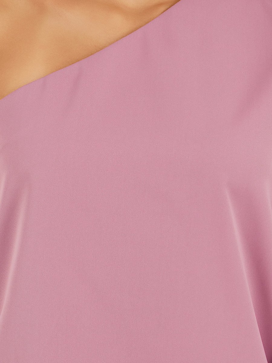 Pink One Shoulder Top and Flared Trousers Co-Ords