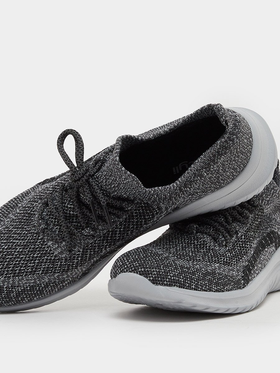 Knitted Slip In Lace Up Sneakers