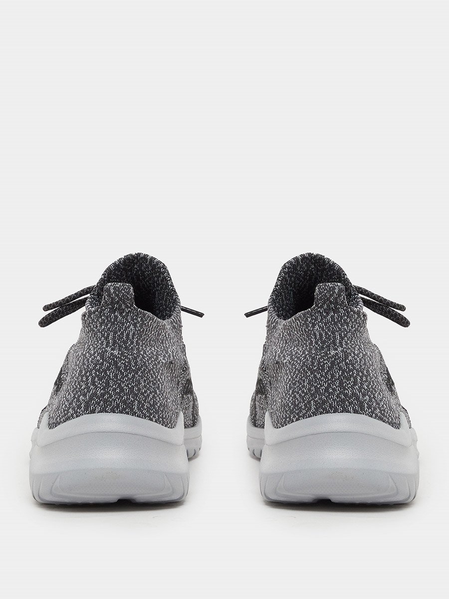 Knitted Slip In Lace Up Sneakers