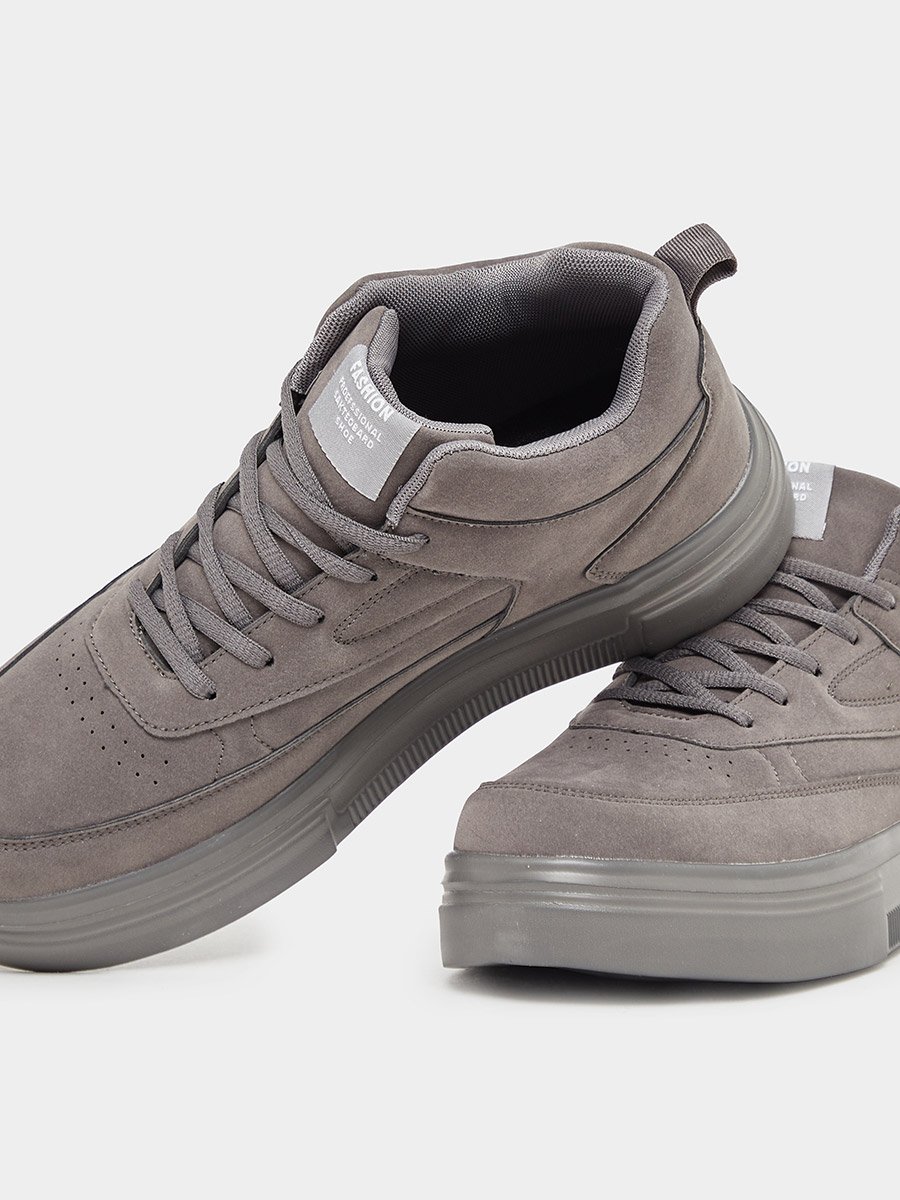 High Top Lace Up Platform Sole Sneakers