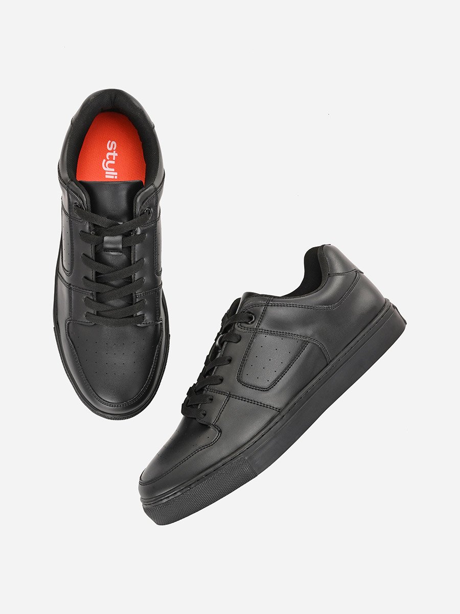 Platform Sole Lace Up Court Sneakers