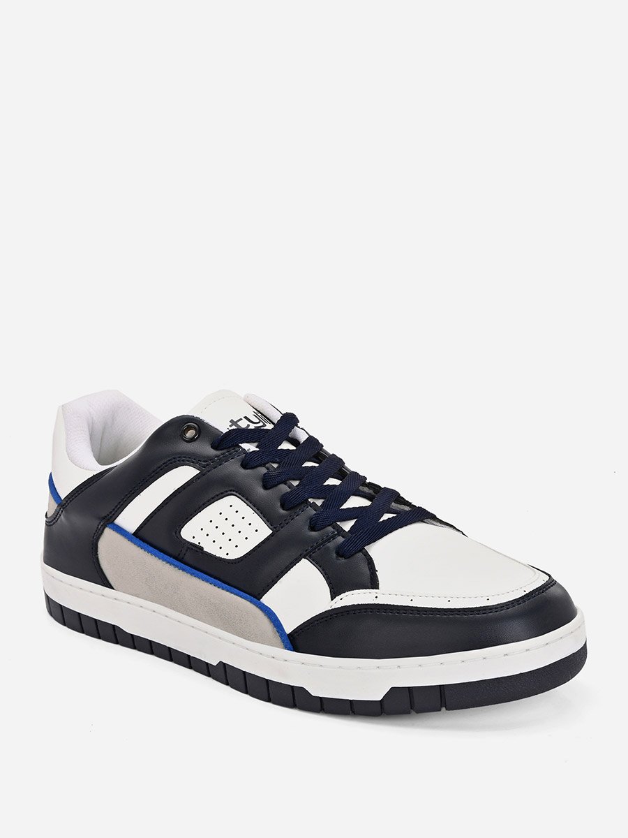 Color Block Court Lace Up Sneakers