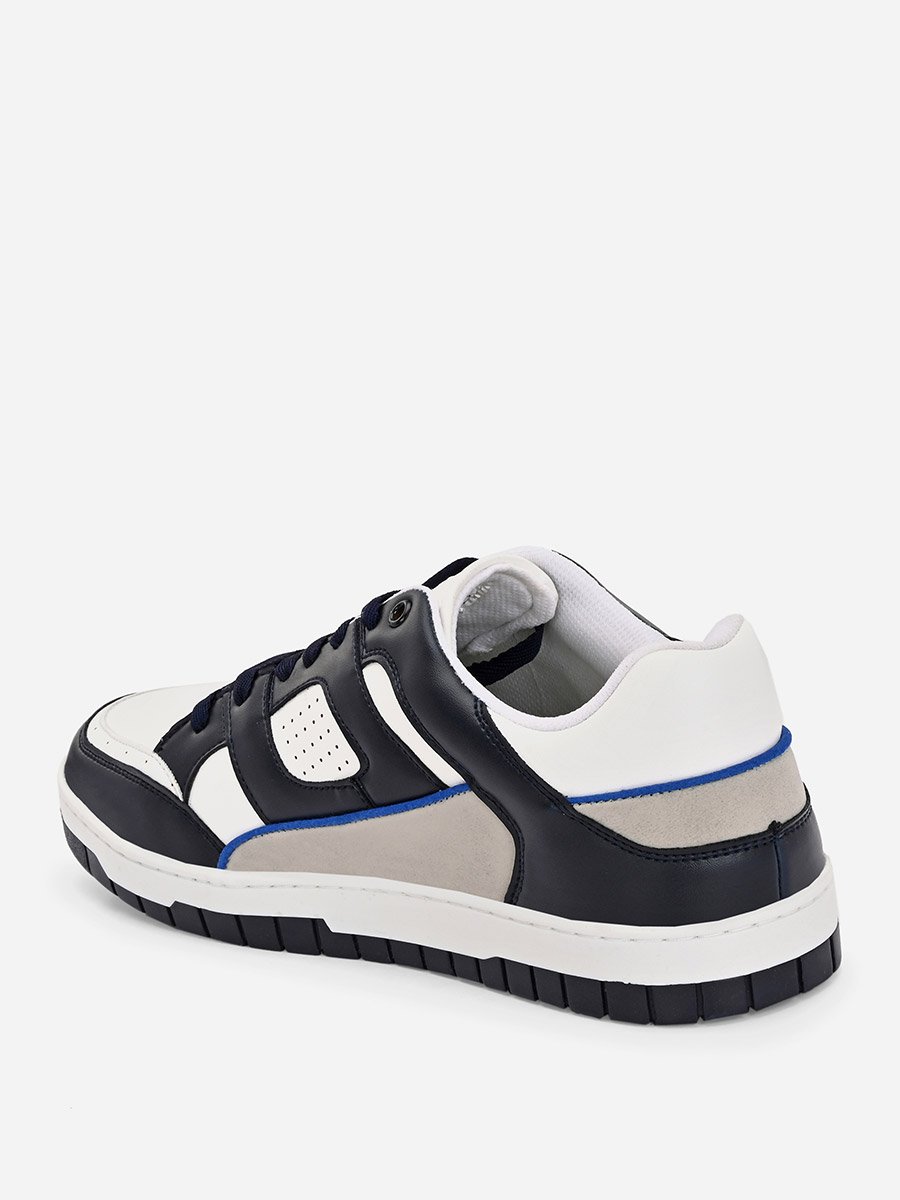 Color Block Court Lace Up Sneakers