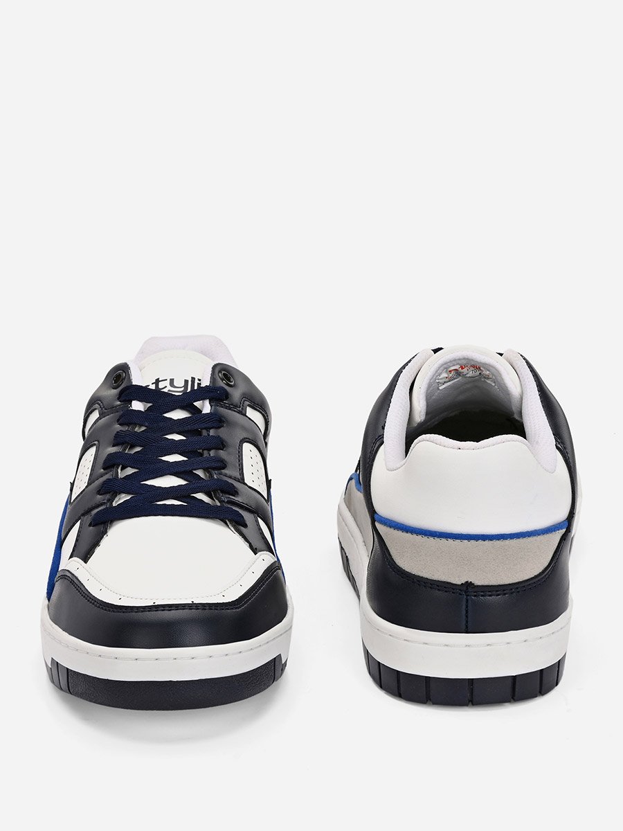Color Block Court Lace Up Sneakers