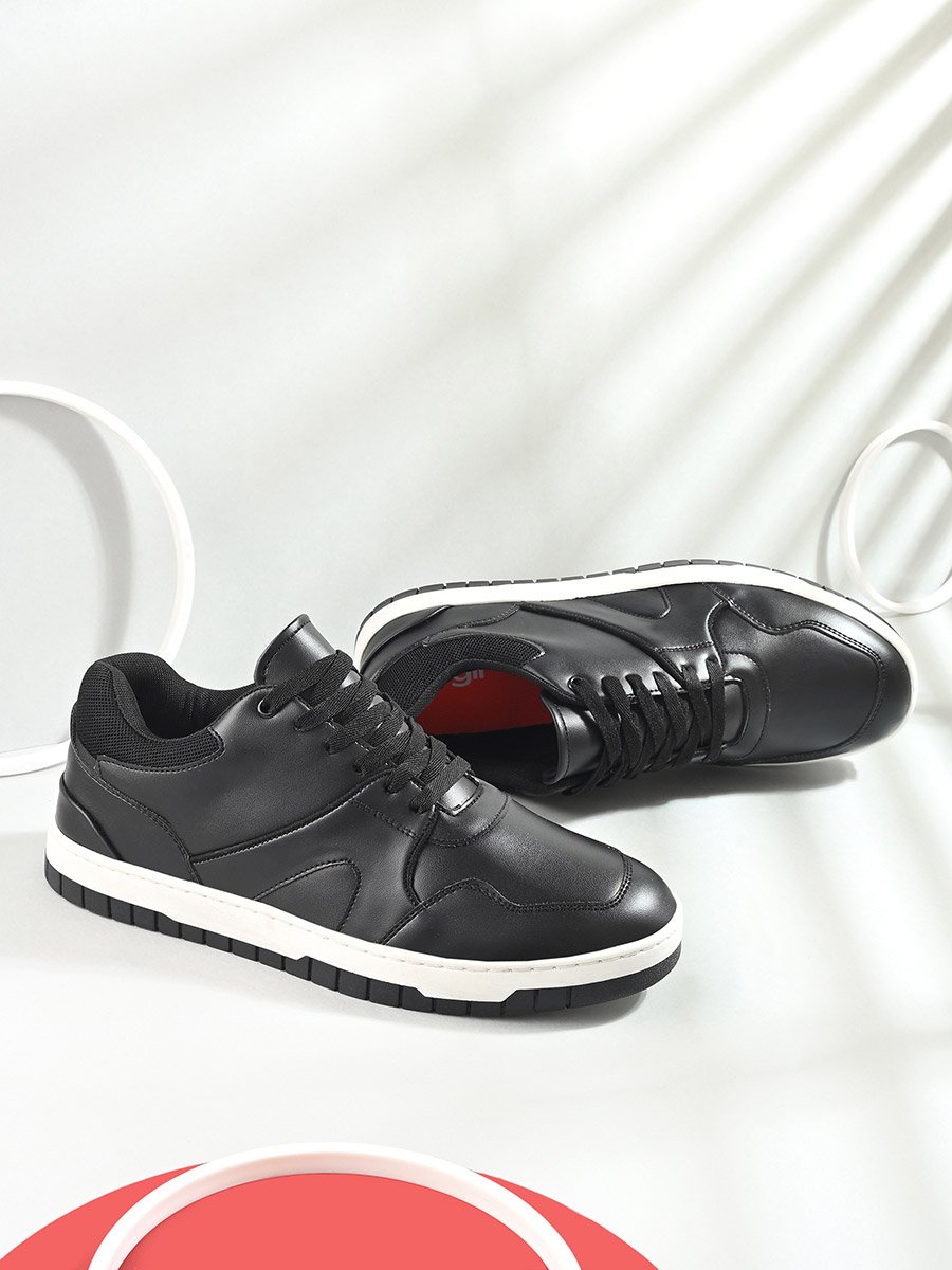 Abstract Sole Lace Up Sneakers