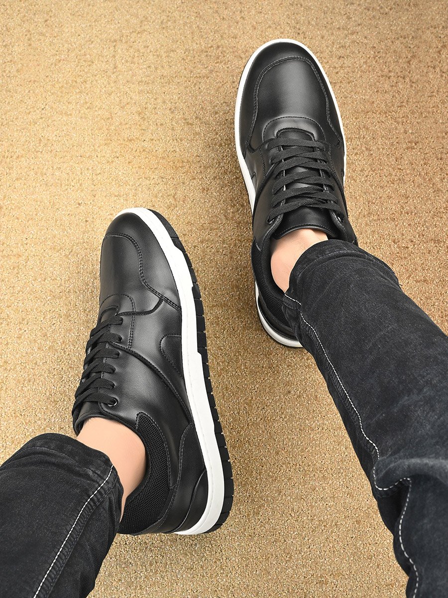 Abstract Sole Lace Up Sneakers