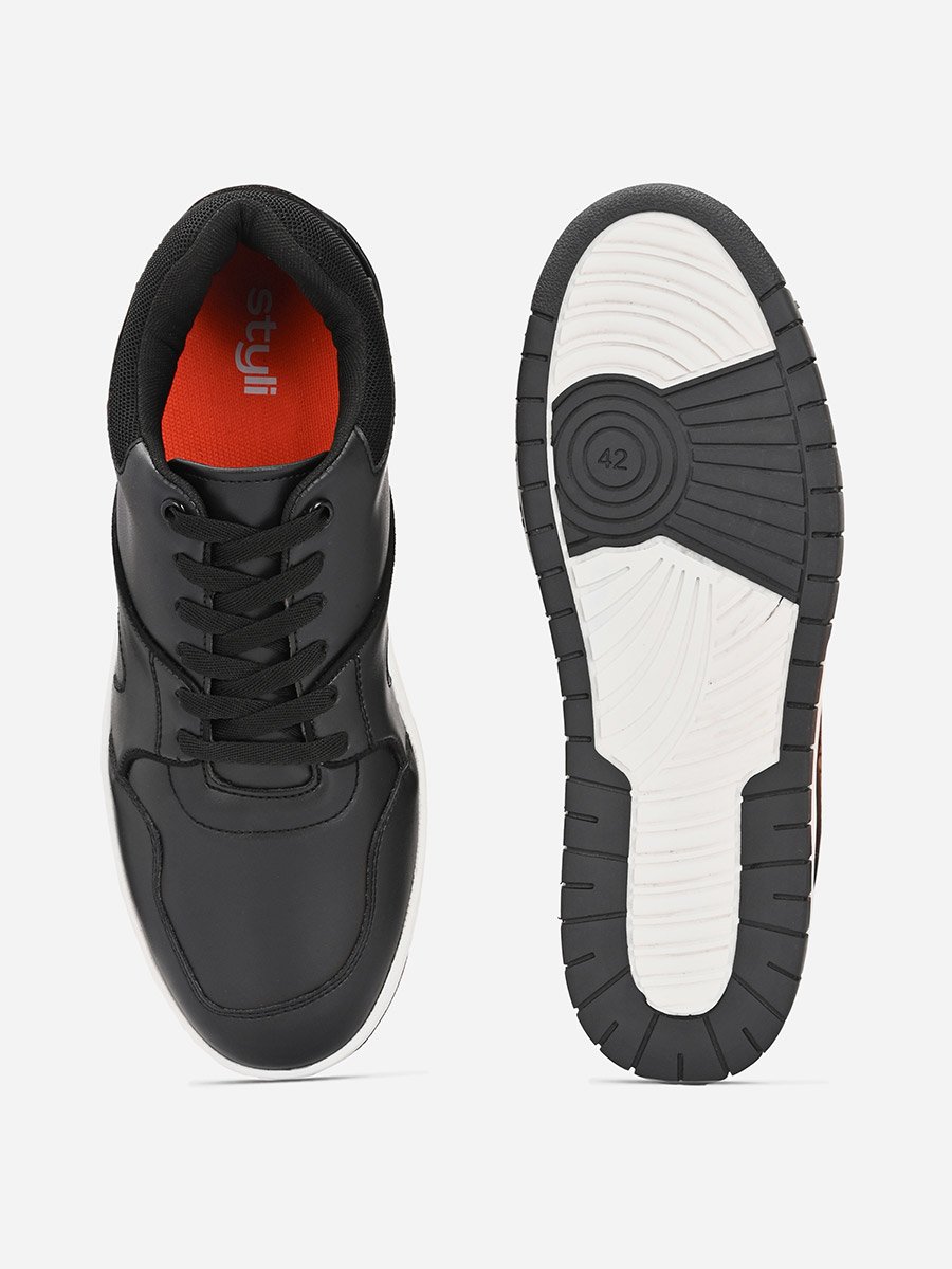 Abstract Sole Lace Up Sneakers
