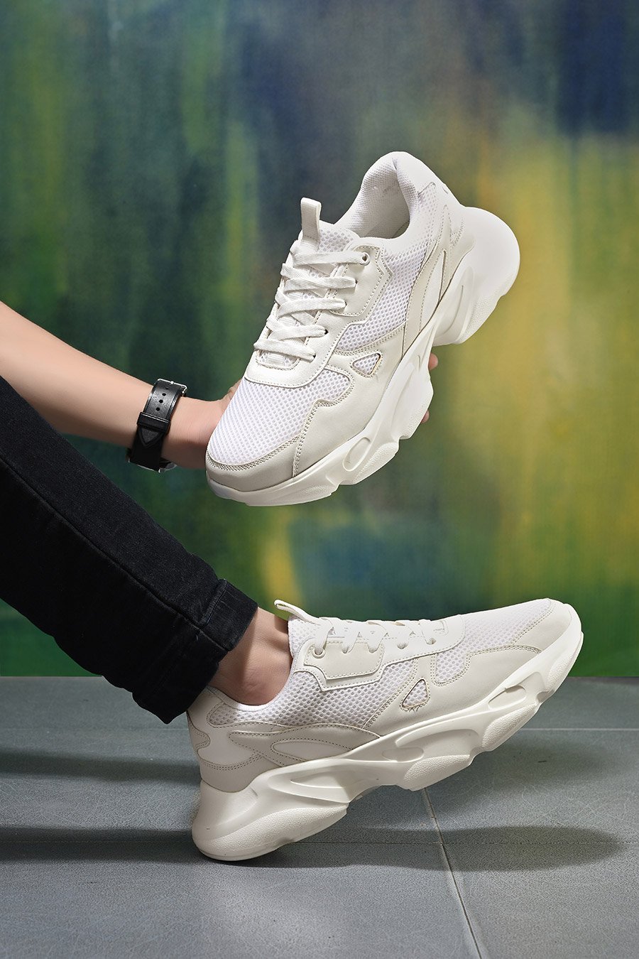 Chunky Sole Lace Up Sneakers
