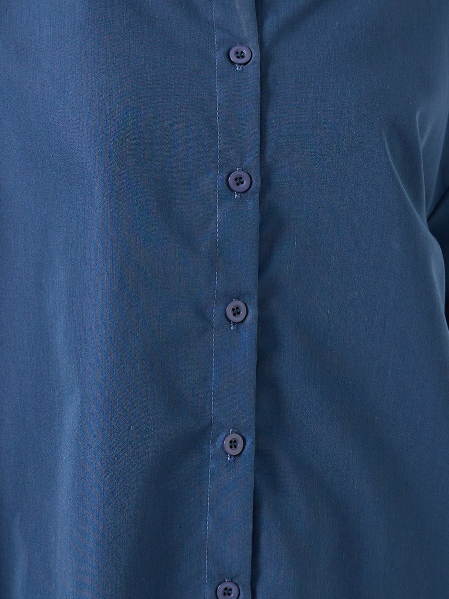 Oversized Spread Collar Longline Shirt