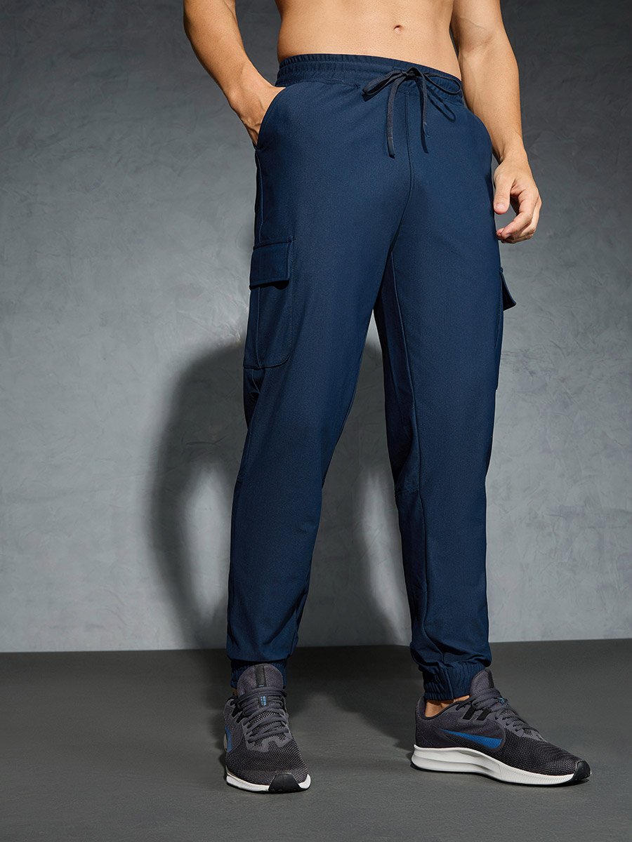 Solid 4-Way Stretch Cargo Pants