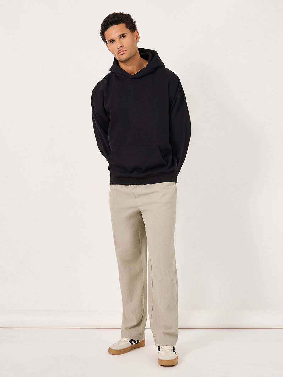 Relaxed Fit Drawstring Waist Woven Pants
