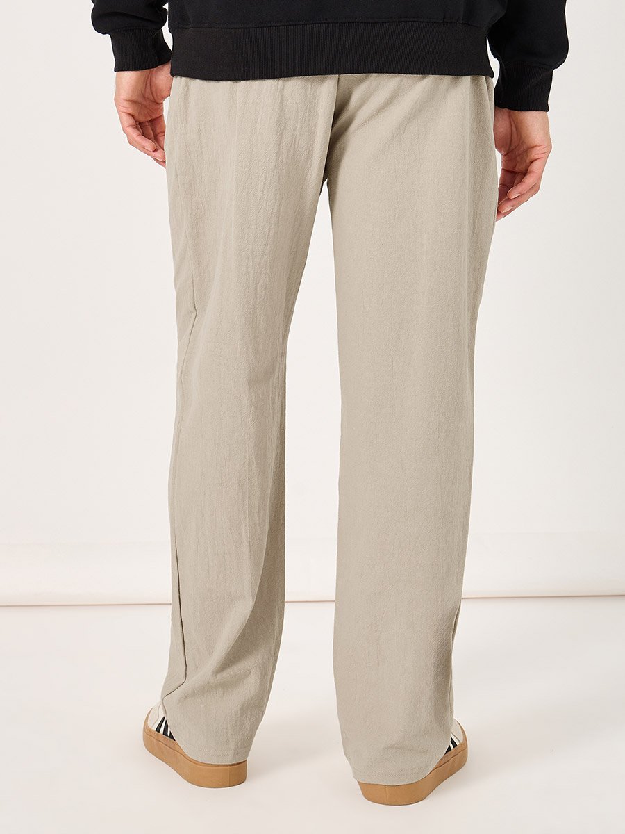 Relaxed Fit Drawstring Waist Woven Pants