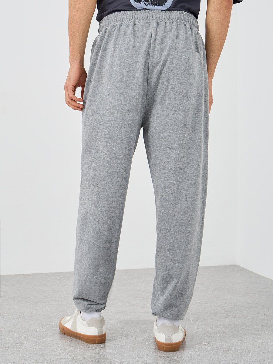 Oversized Fit Terry Joggers with Panel Pockets and Elasticated Cuffs
