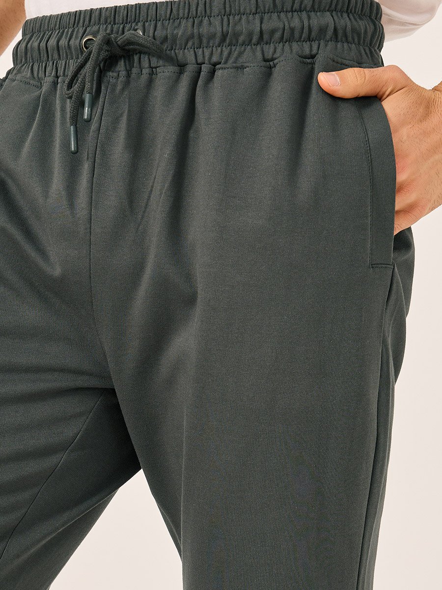 Mid Rise Slim Fit Rib Cuffed Joggers