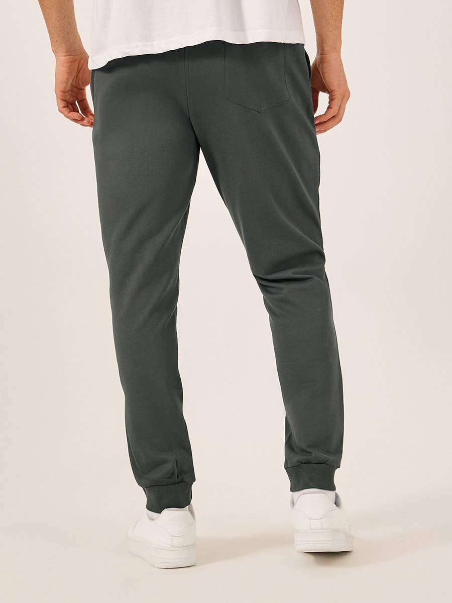 Mid Rise Slim Fit Rib Cuffed Joggers