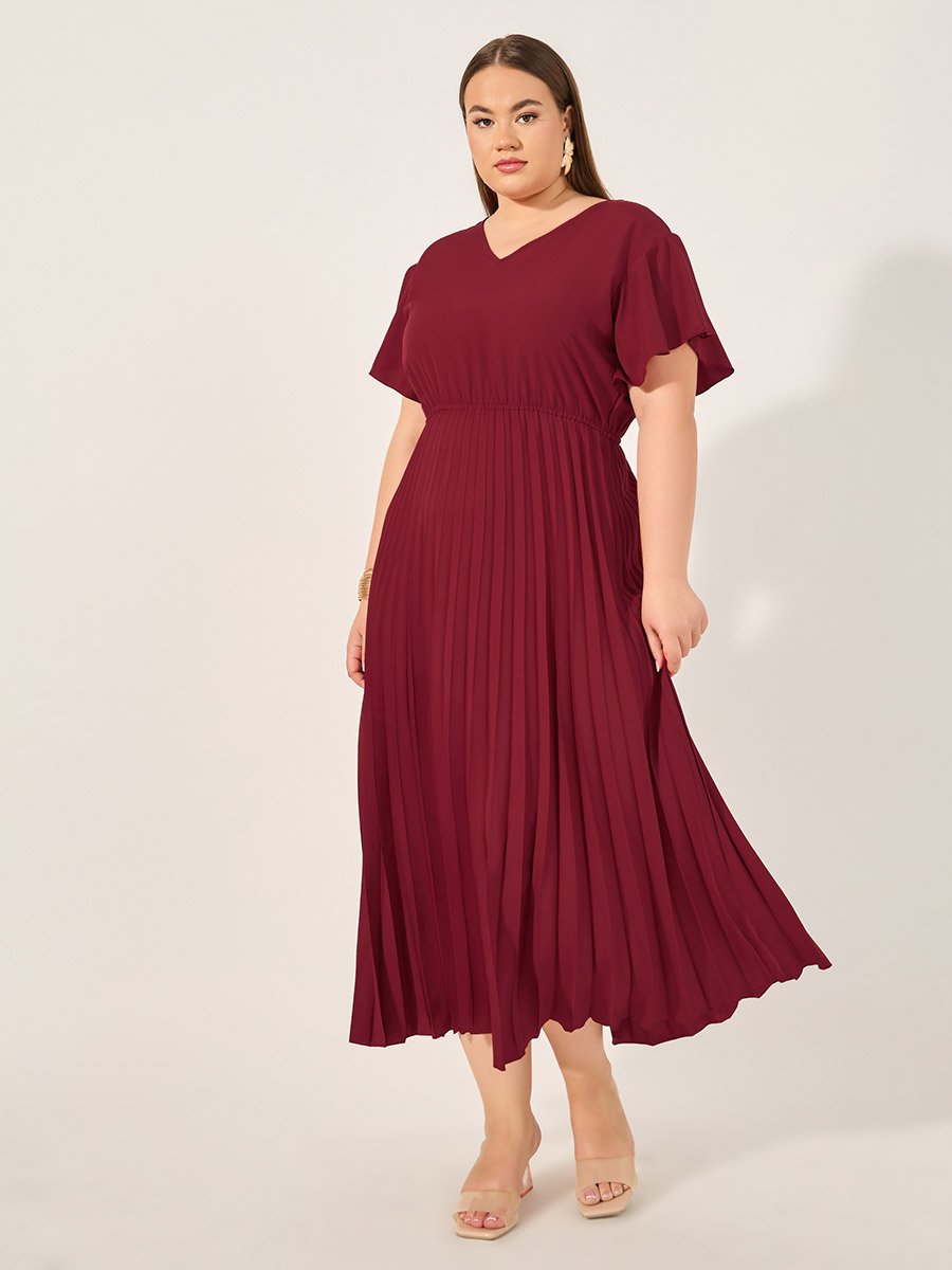 plus size accordion pleated dress Forever 21 Plus Size Black Accordion-Pleated Dress 0X/1X/2X