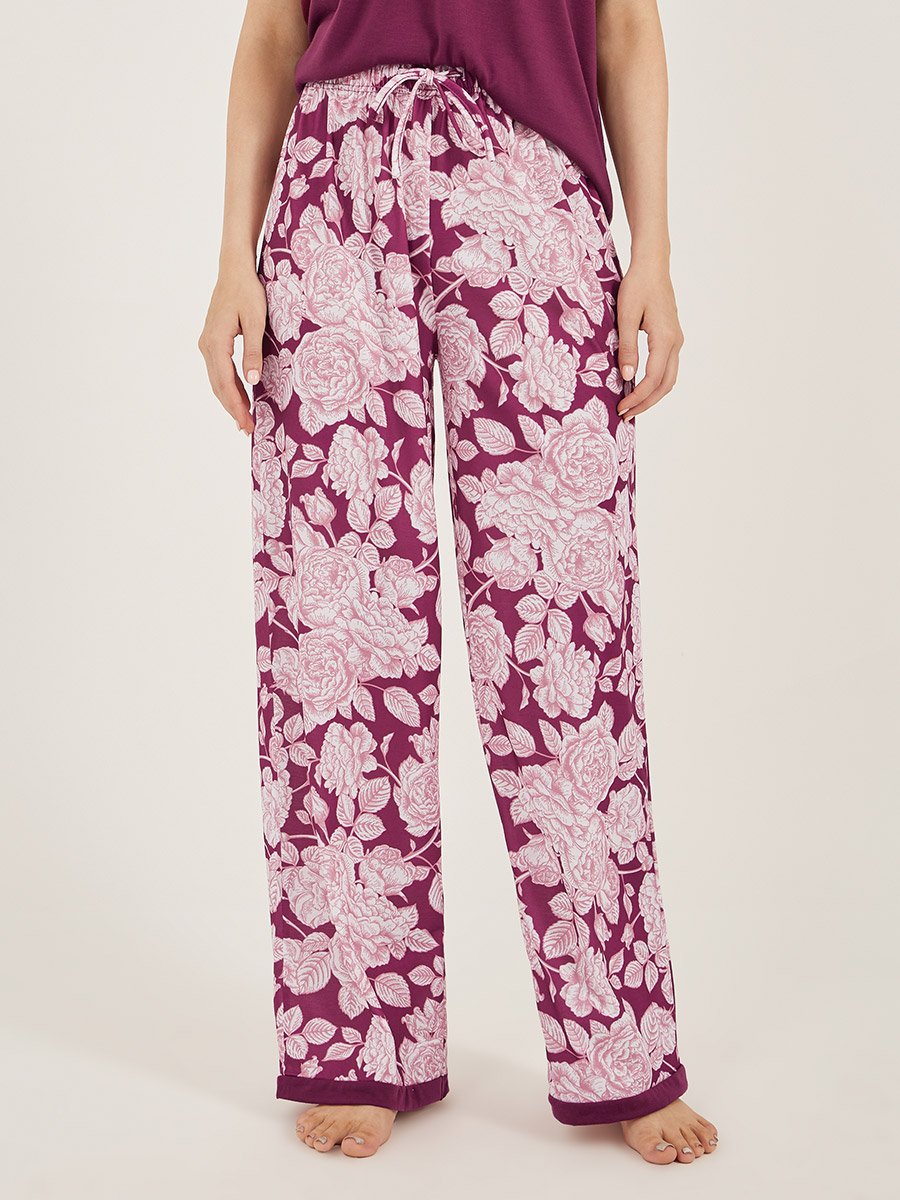 Floral Printed Sleeveless Pajama Set