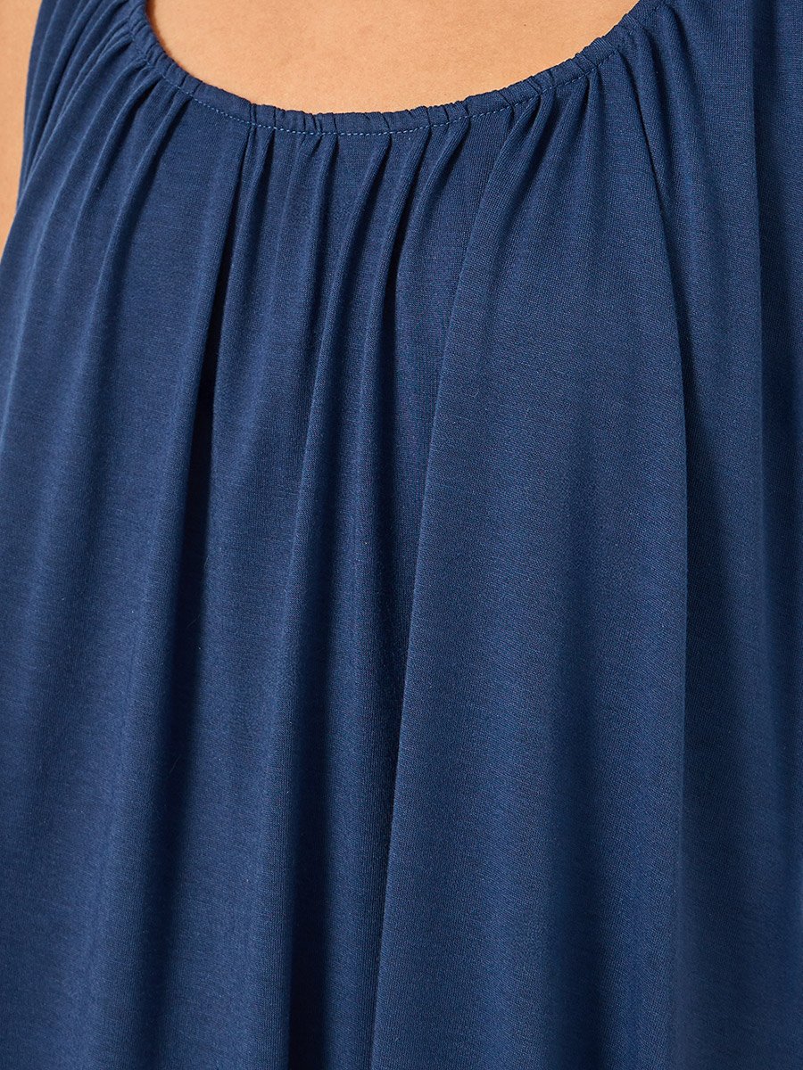Plain Sleeveless A-Line Maxi Dress