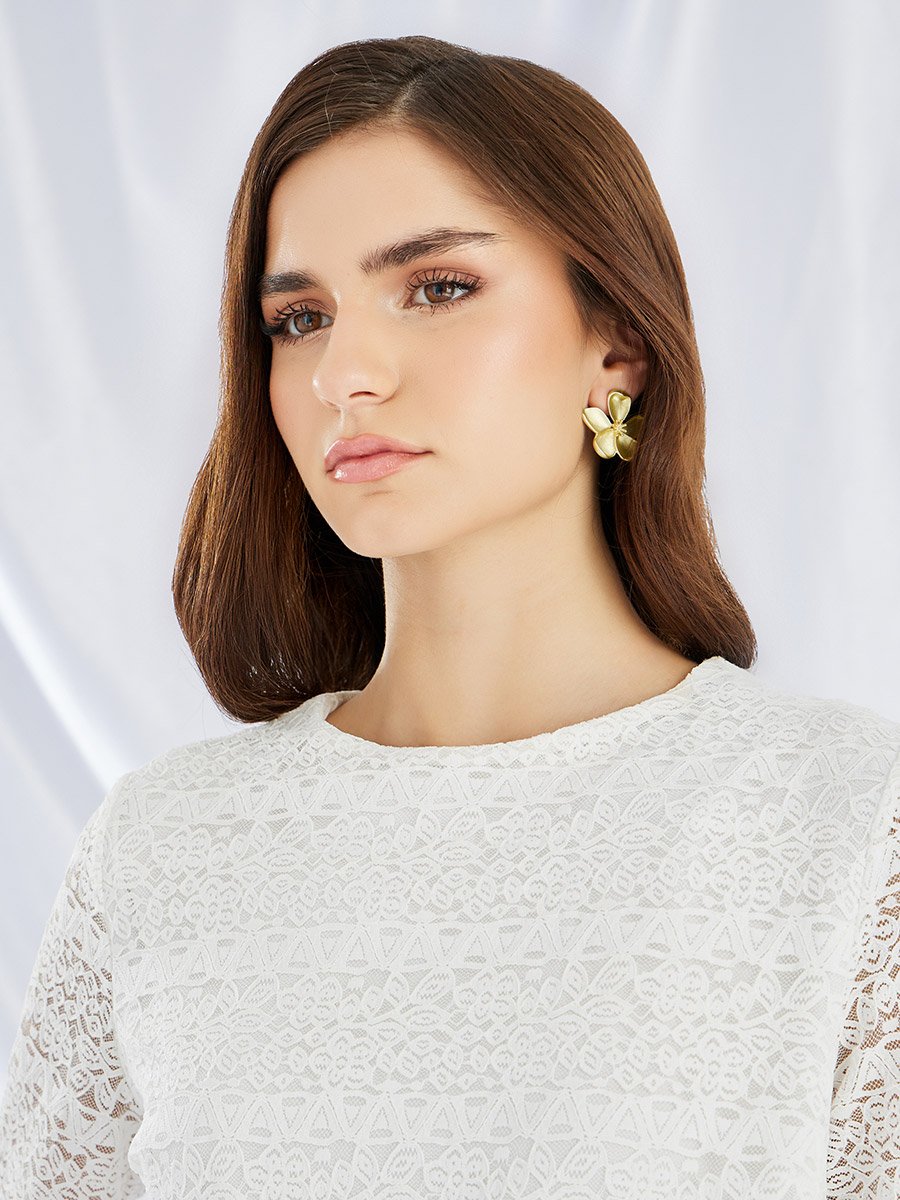 Scalloped Hem Lace Top and Skirt Co-Ords