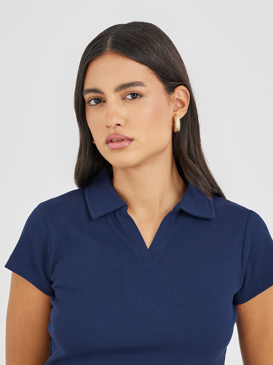Plain Short Sleeve Regular Fit Polo T-Shirt