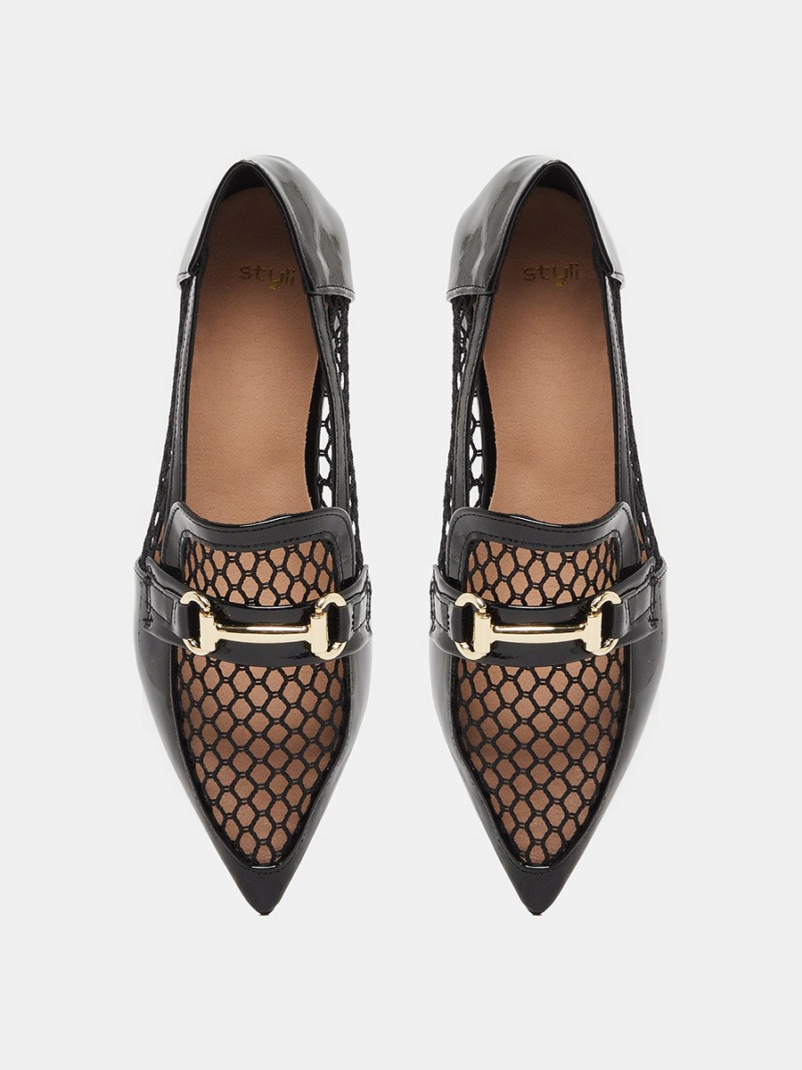 Pointed Toe Mesh Flat Shoes