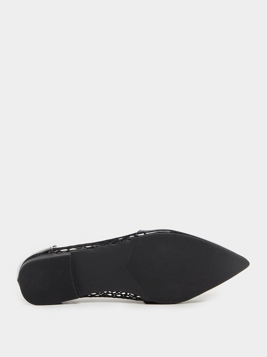 Pointed Toe Mesh Flat Shoes