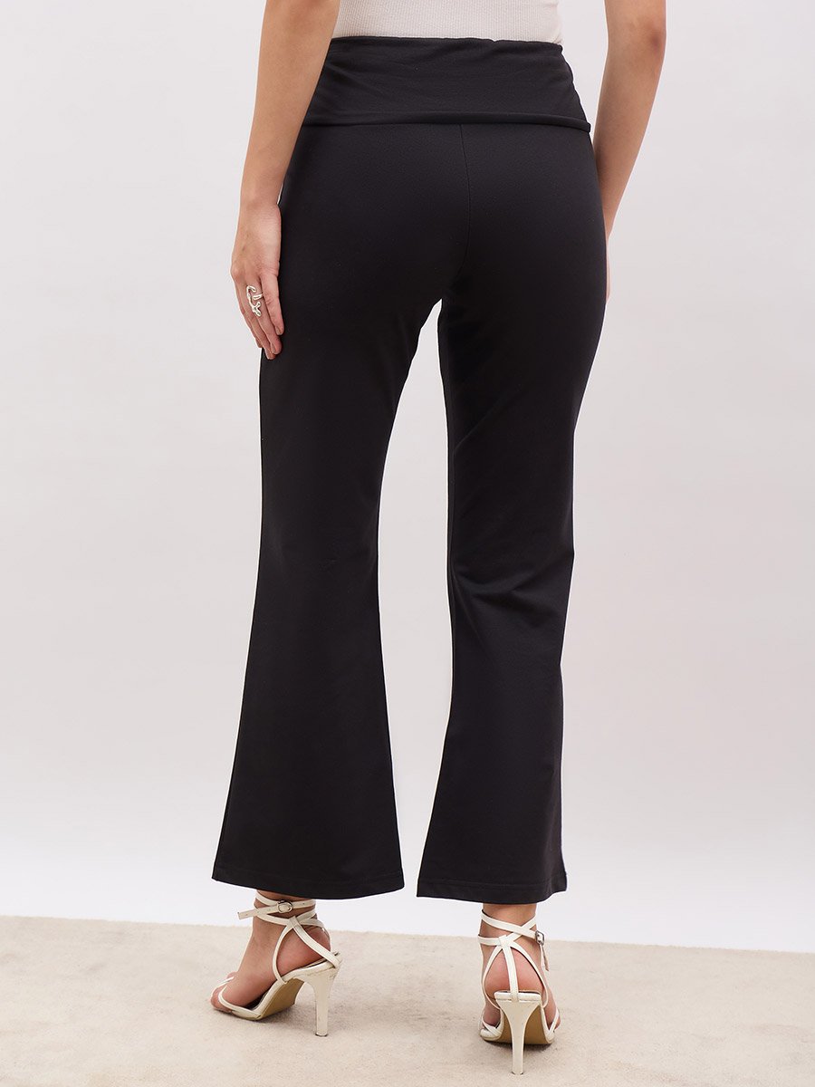 Elasticated Broad Waistband Flared Pants