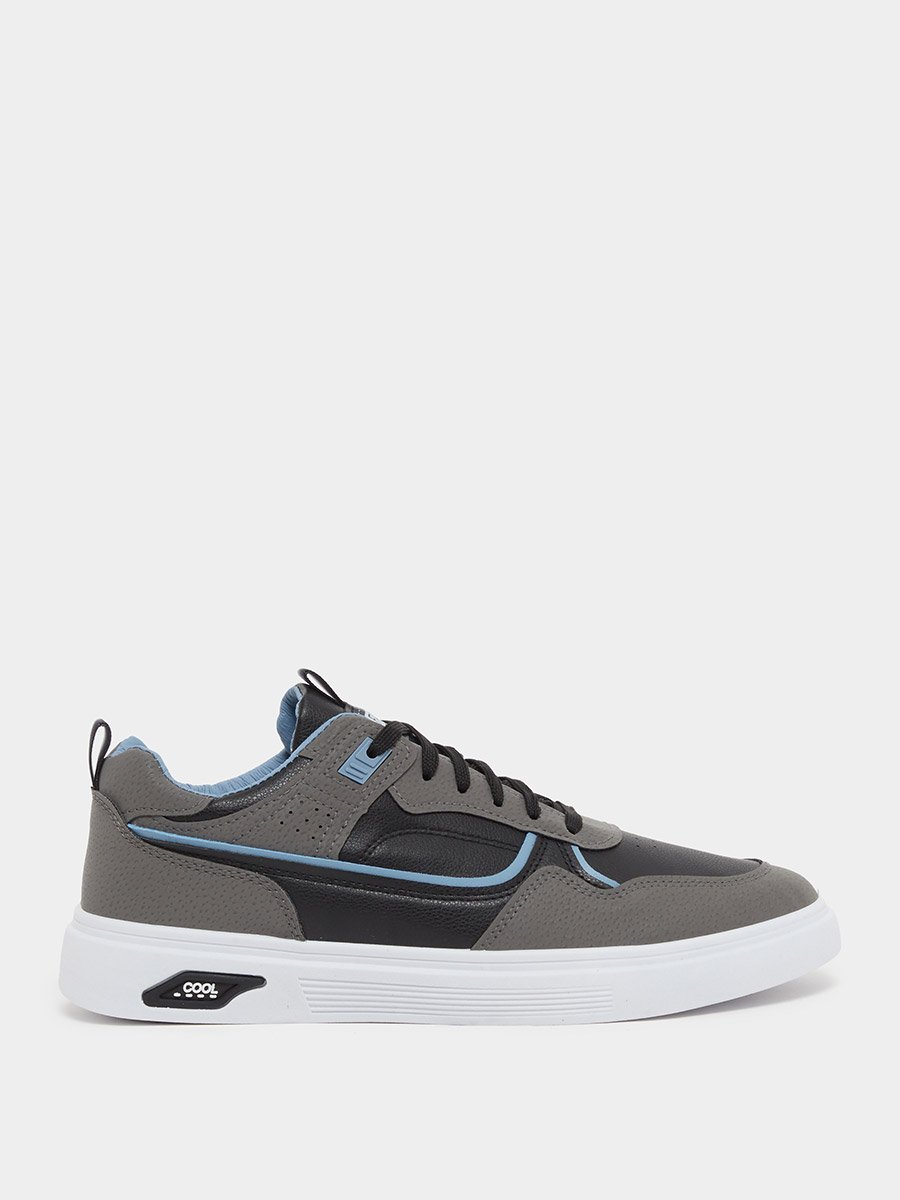 Color Block Platform Sole Lace Up Sneakers