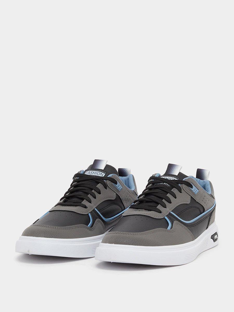 Color Block Platform Sole Lace Up Sneakers