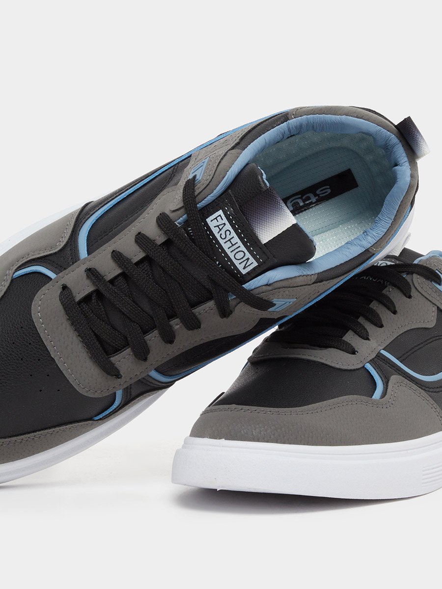 Color Block Platform Sole Lace Up Sneakers