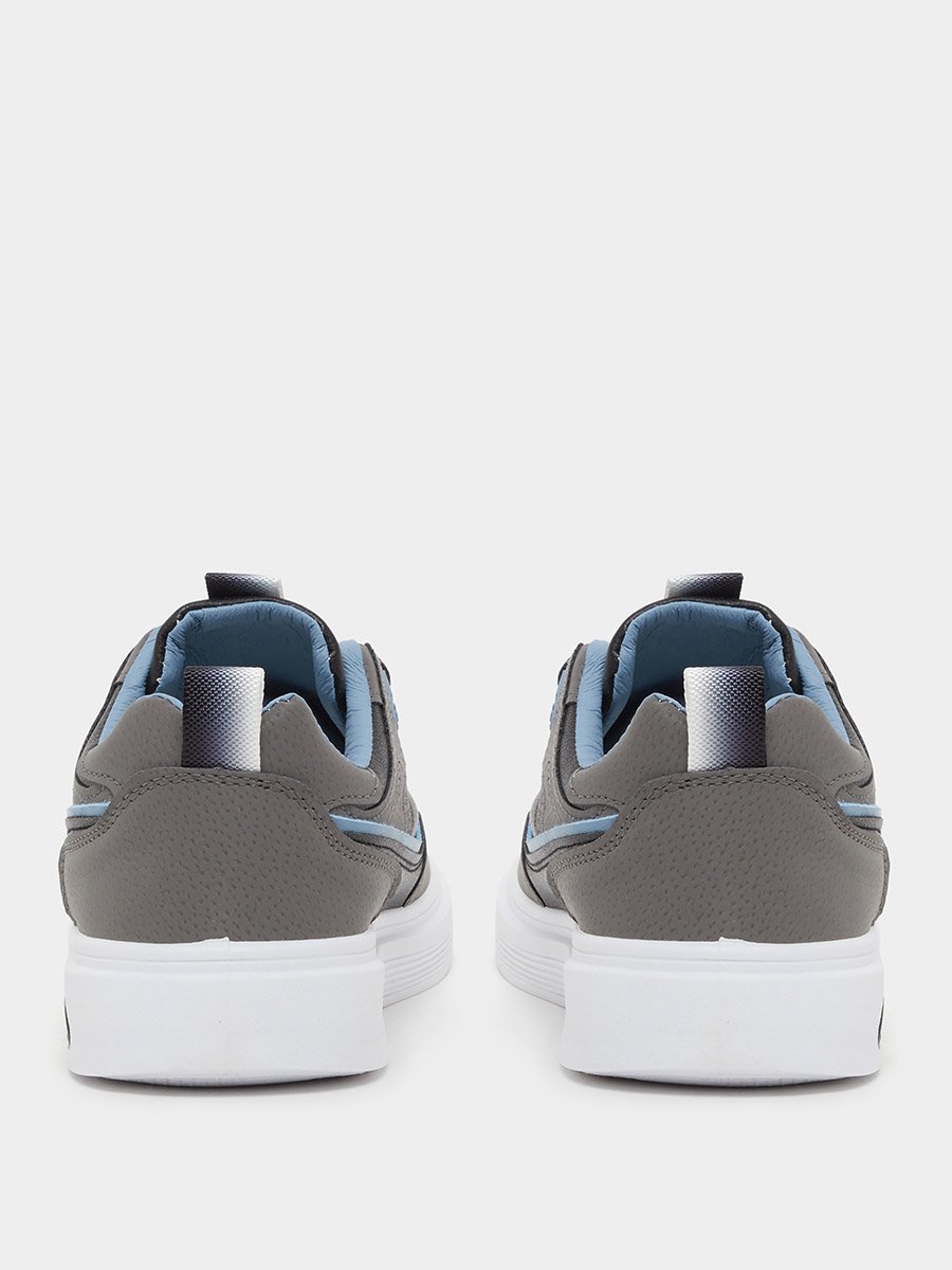 Color Block Platform Sole Lace Up Sneakers