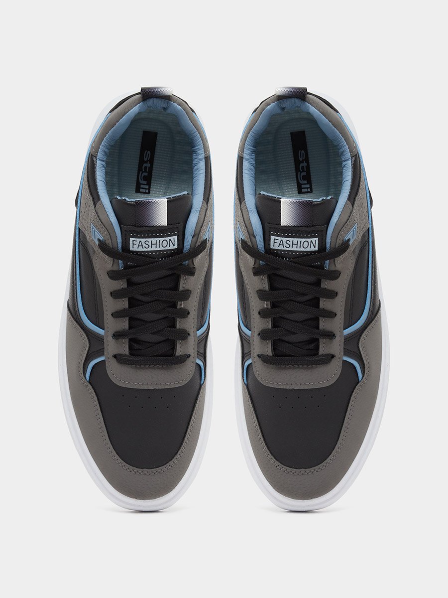 Color Block Platform Sole Lace Up Sneakers