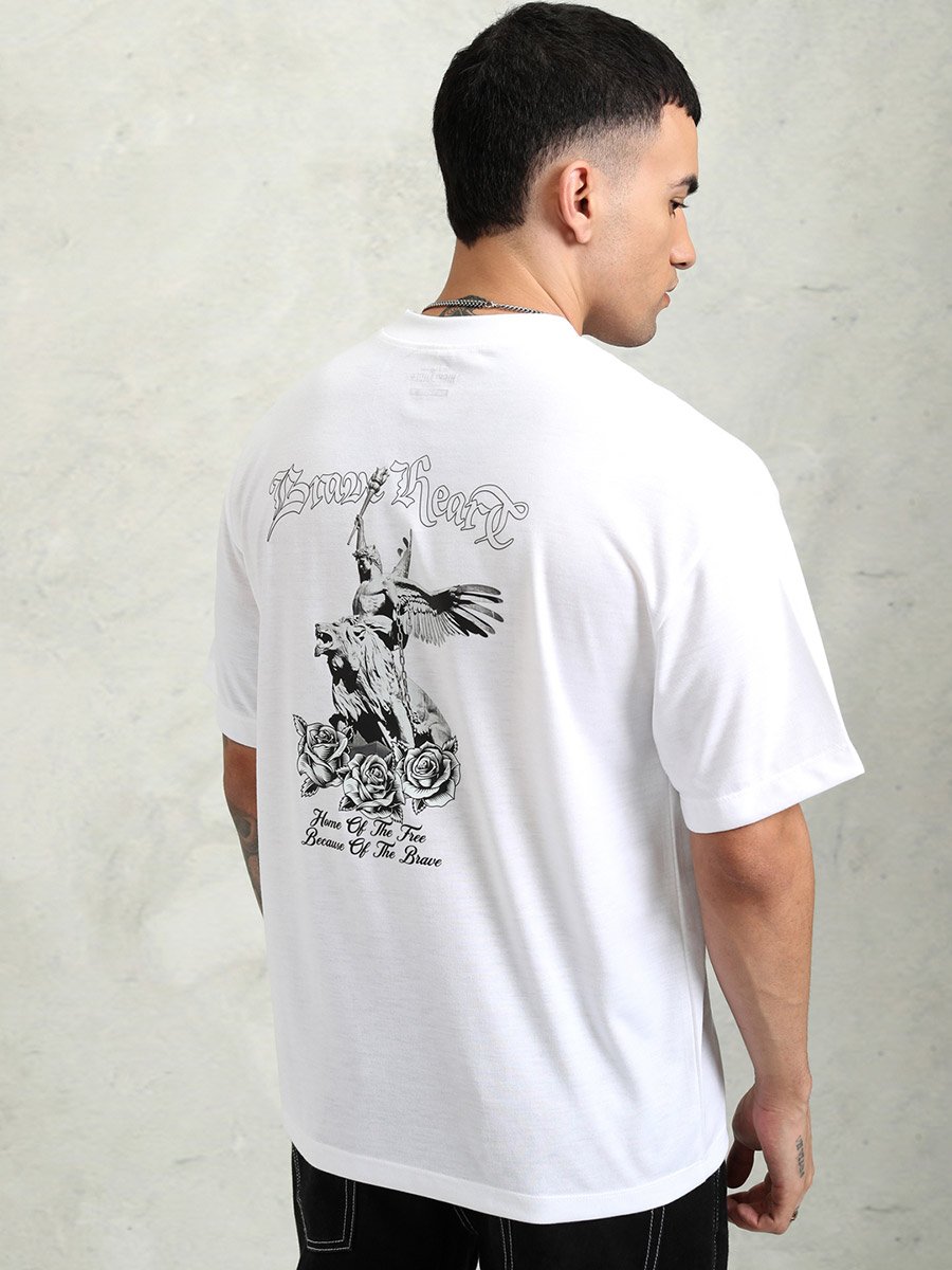 Graphic Print Round Neck Regular Fit T-Shirt