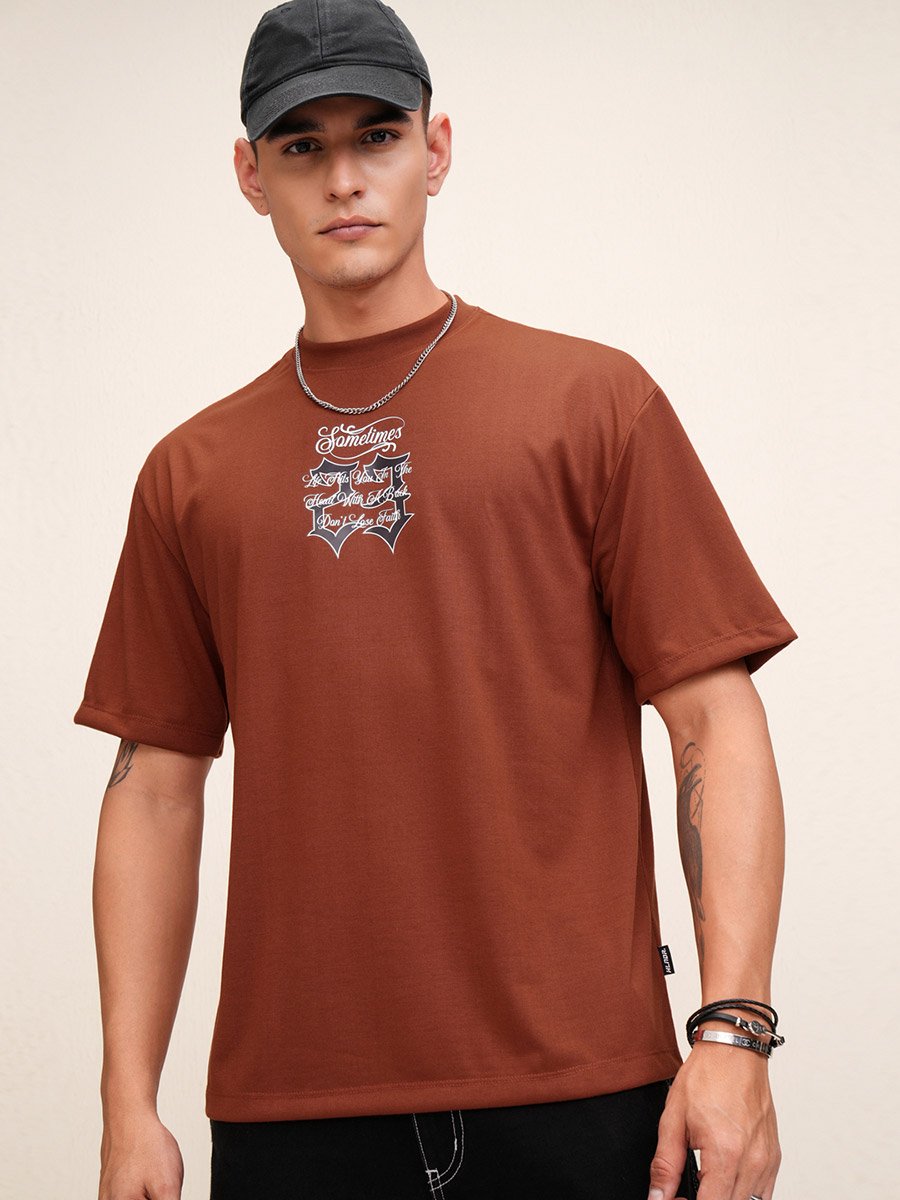 Graphic Print Round Neck Regular Fit T-Shirt