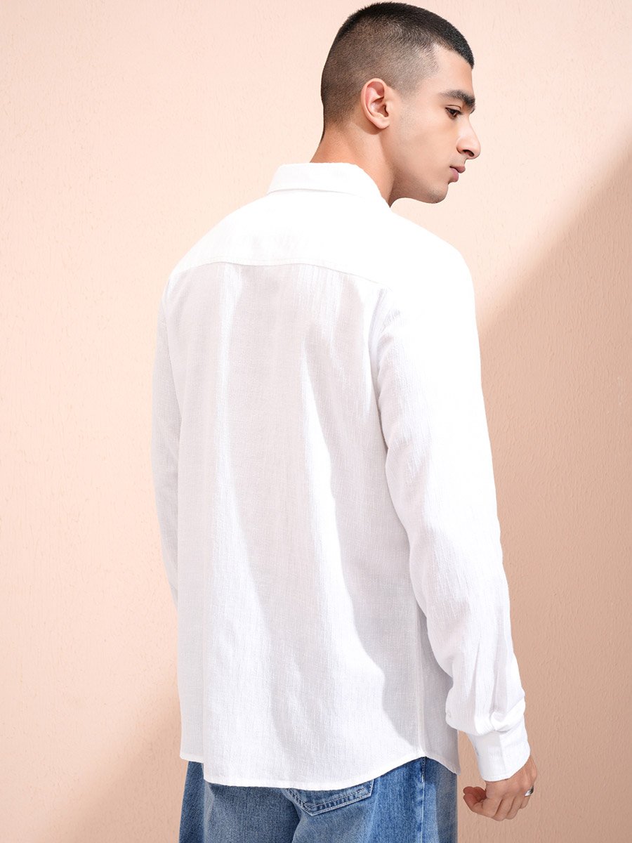 Solid Regular Fit Collared Shirt