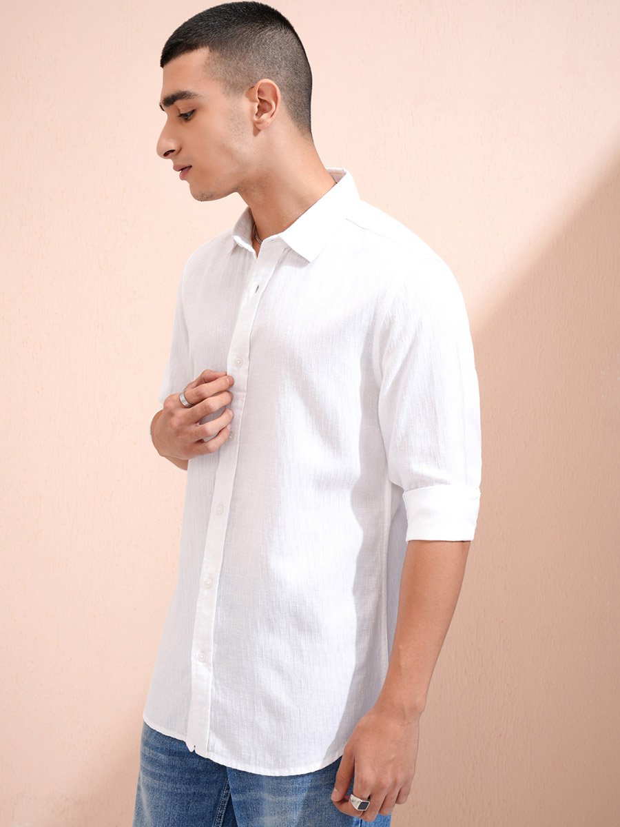 Solid Regular Fit Collared Shirt