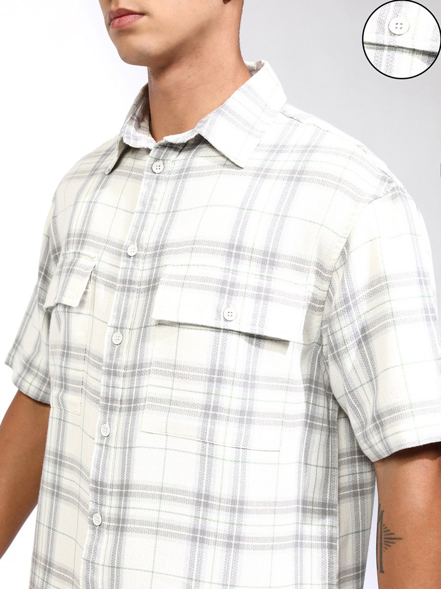 Checked Oversized Shirt with Pockets
