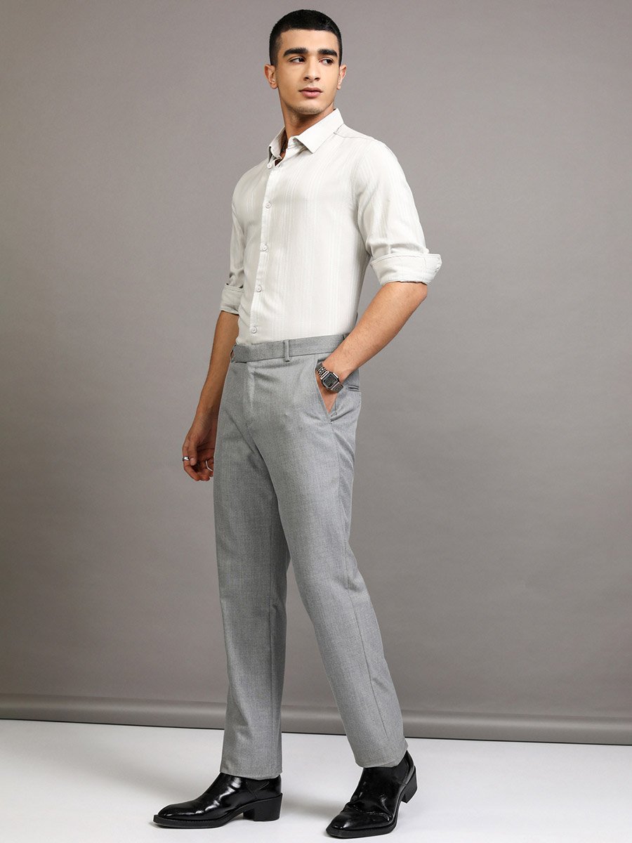 Slim Fit Striped Collared Shirt