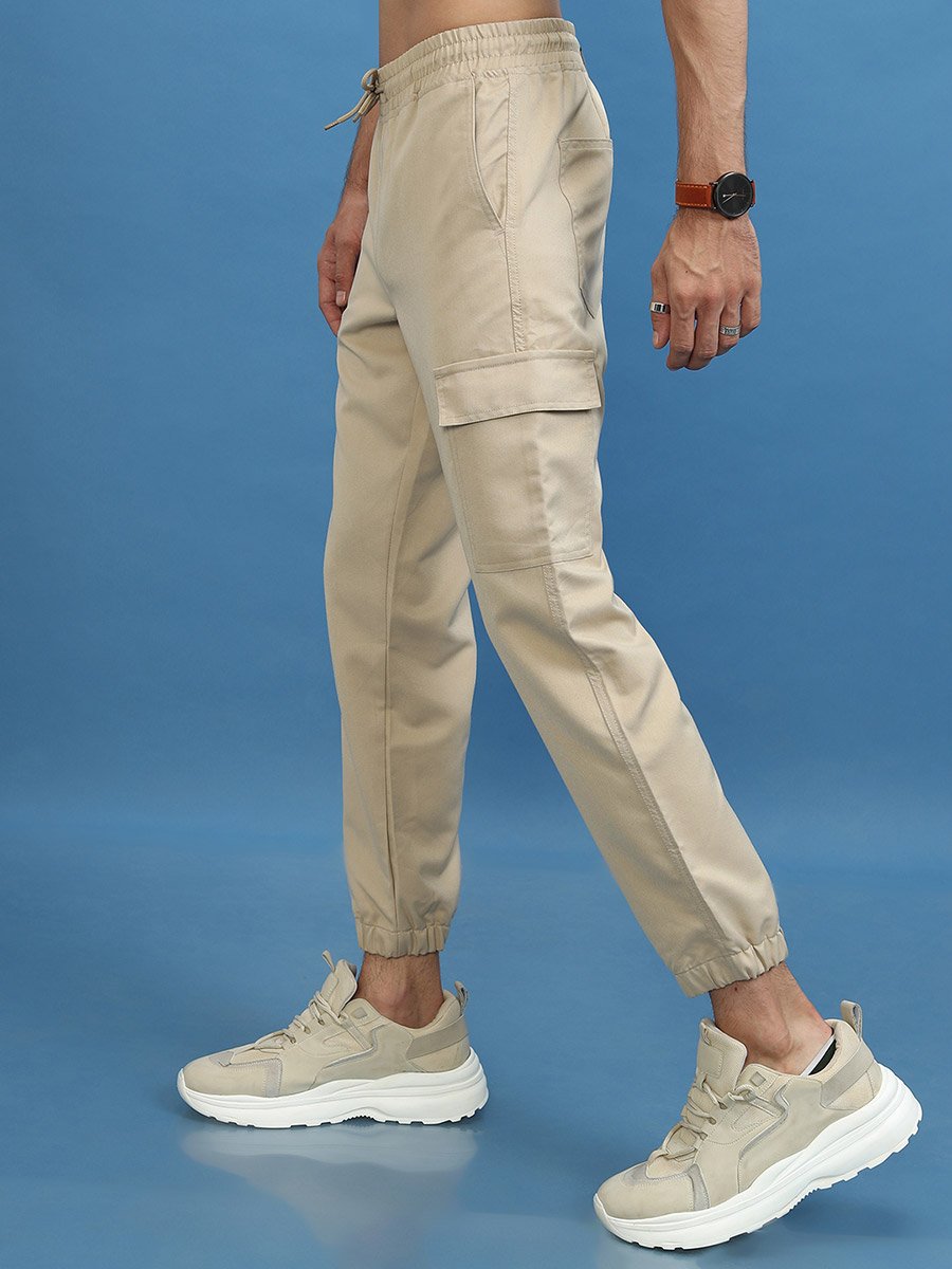Mid Rise Drawstring Cargo Joggers