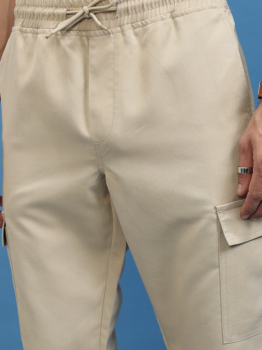 Mid Rise Drawstring Cargo Joggers