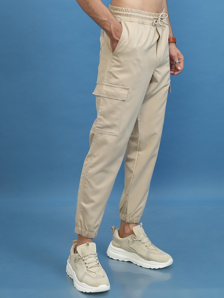 Mid Rise Drawstring Cargo Joggers