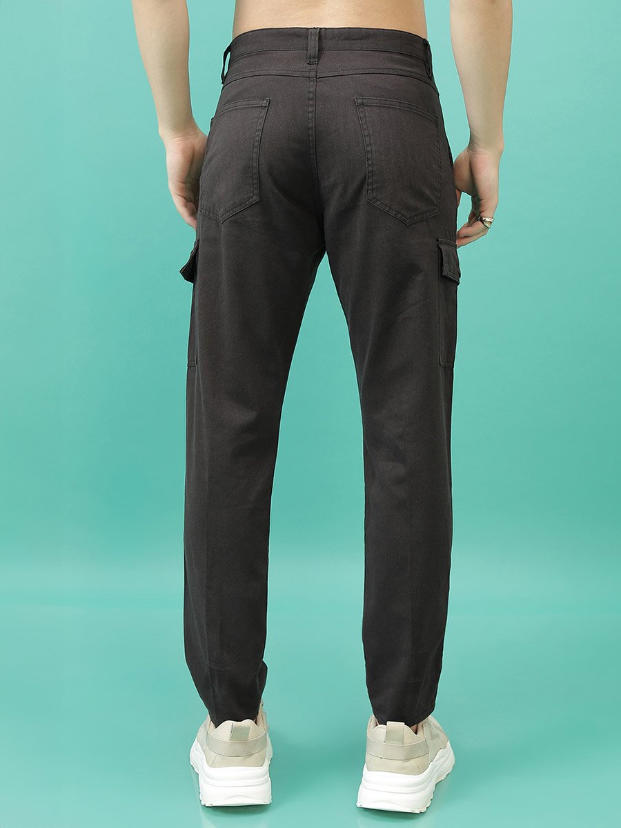 Mid Rise Regular Fit Trousers with Cargos Pockets