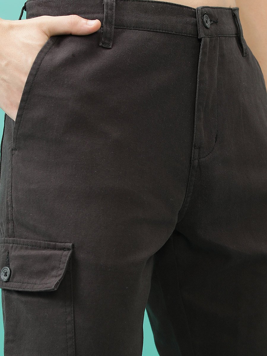 Mid Rise Regular Fit Trousers with Cargos Pockets