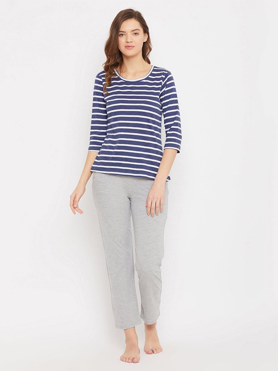 Solid Straight Pyjama with Elastic Waistband