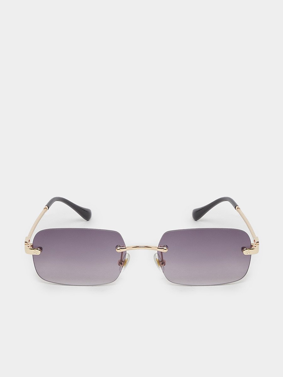 Rimless Polarized Rectangle Sunglasses