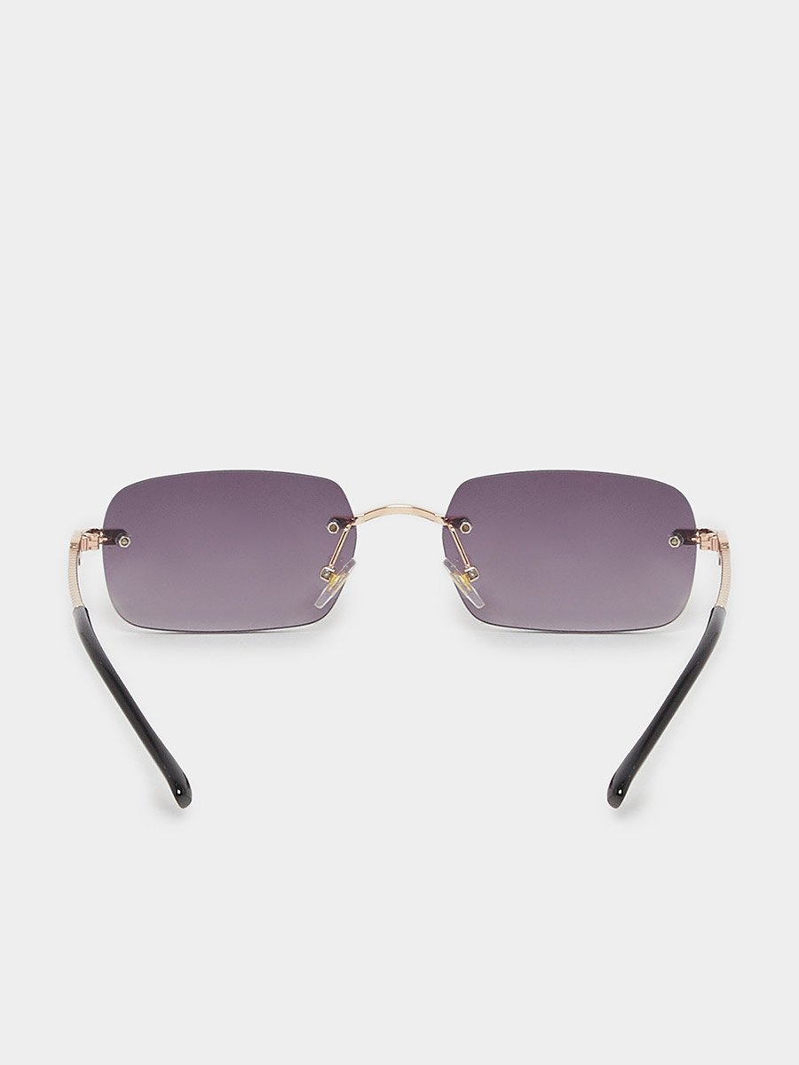 Rimless Polarized Rectangle Sunglasses