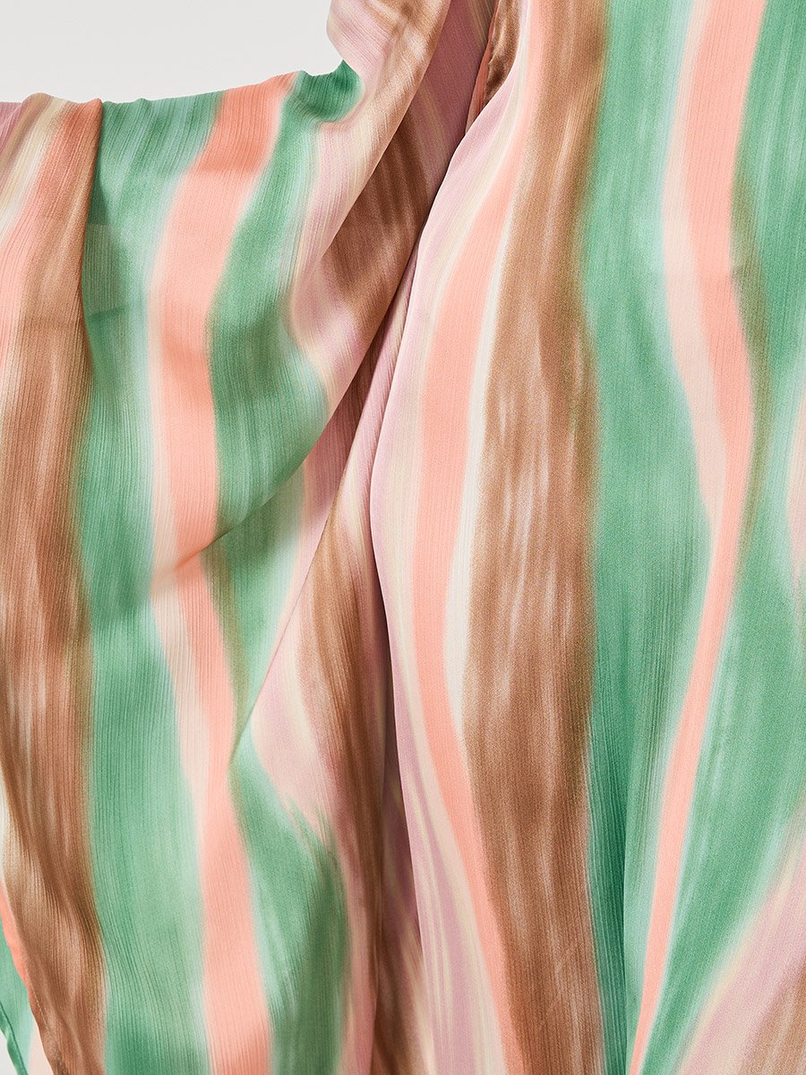 Tie and Dye Print One Shoulder Neck Kaftan Maxi Dress For Women at Bahrain | Styli Tie and Dye Print One Shoulder Neck Kaftan Maxi Dress For Women at Bahrain | Styli