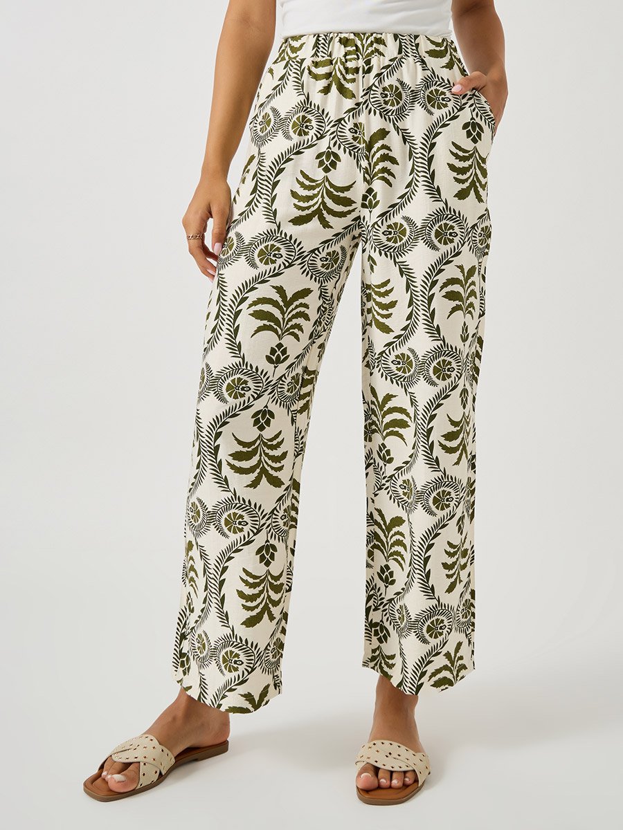 All-Over Print Oversized Shirt and Wide Leg Pants Co-Ords